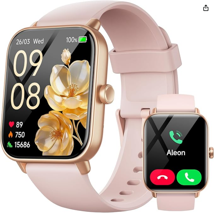 Smartwatch Aeac dla kobiet z połączeniami i powiadomieniami Amazon