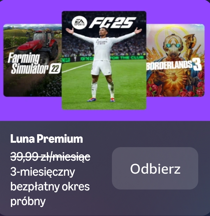 Amazon Luna Premium - 3 miesiące za darmo