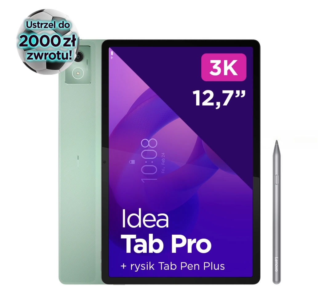 Tablet Lenovo Idea Tab Pro 12,7" 8GB/128GB Wi-Fi Zielony + Rysik