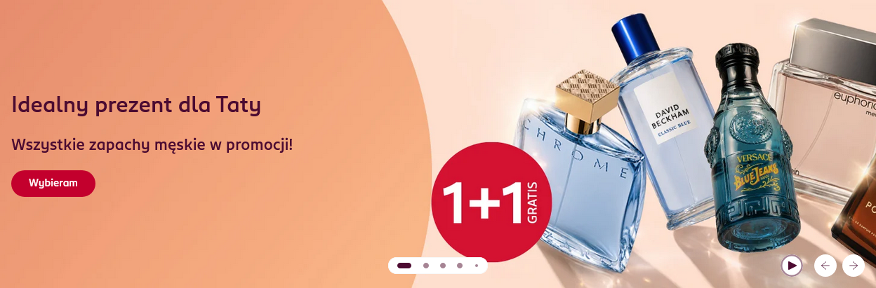 Na DZIEŃ TATY - Perfumy męskie i unisex 1+1 gratis - Rossmann