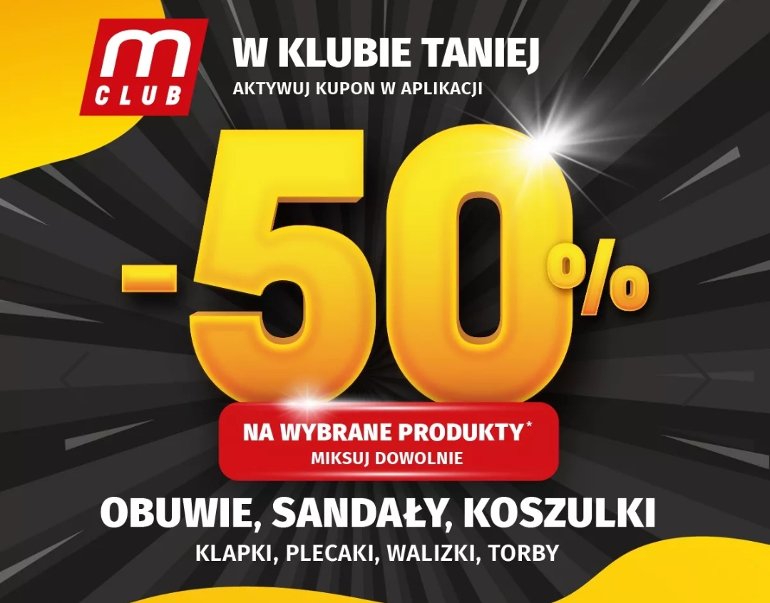 MARTES - 50% taniej na obuwie/sandały/koszulki/klapki i więcej