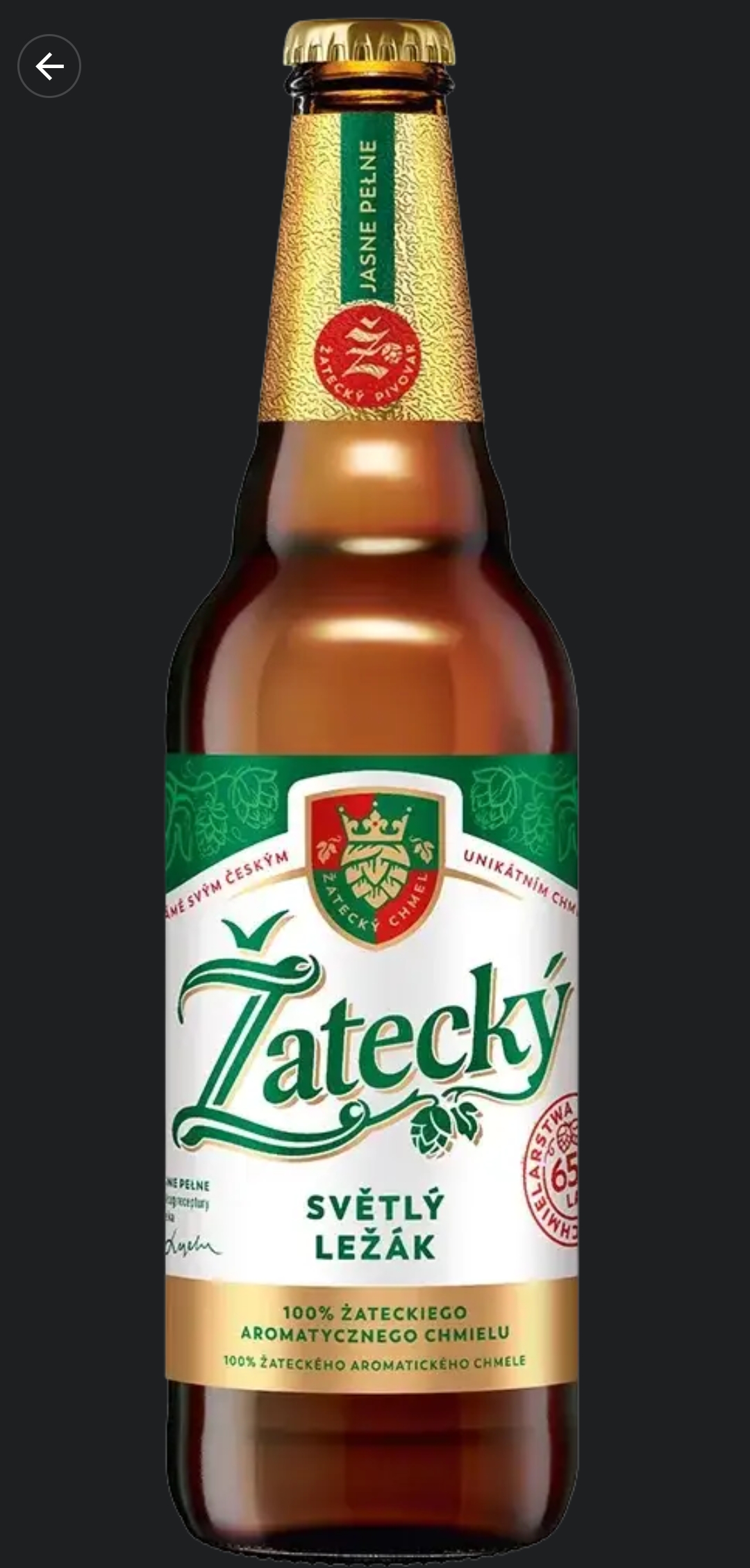 Piwo Zatecky lezak 0,5l 5% but. zw. - przy zakupie 20 sztuk @dino