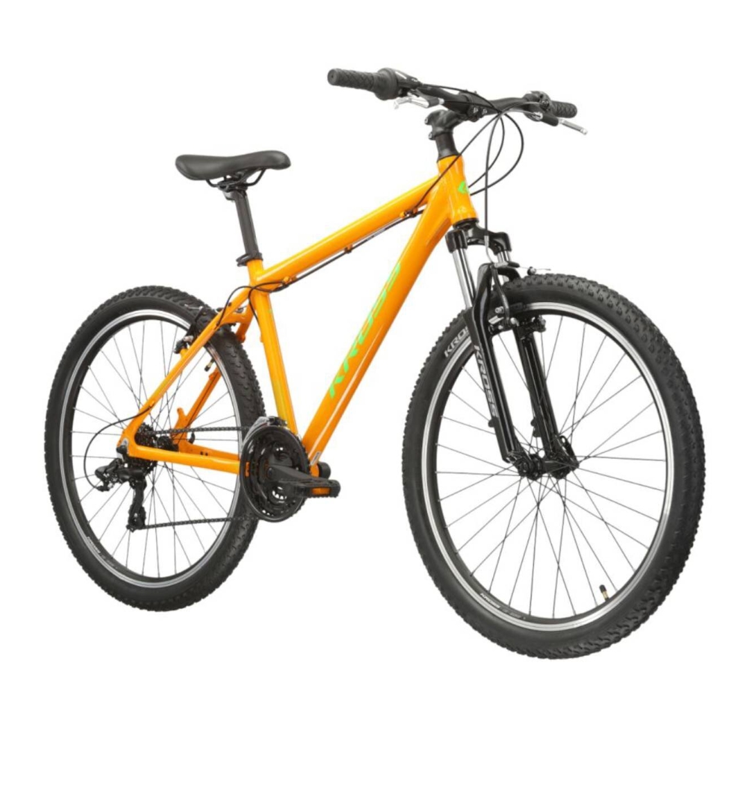 Rower górski MTB KROSS Hexagon 1.0 M19 26 cali męski Pomarańczowo-zielony