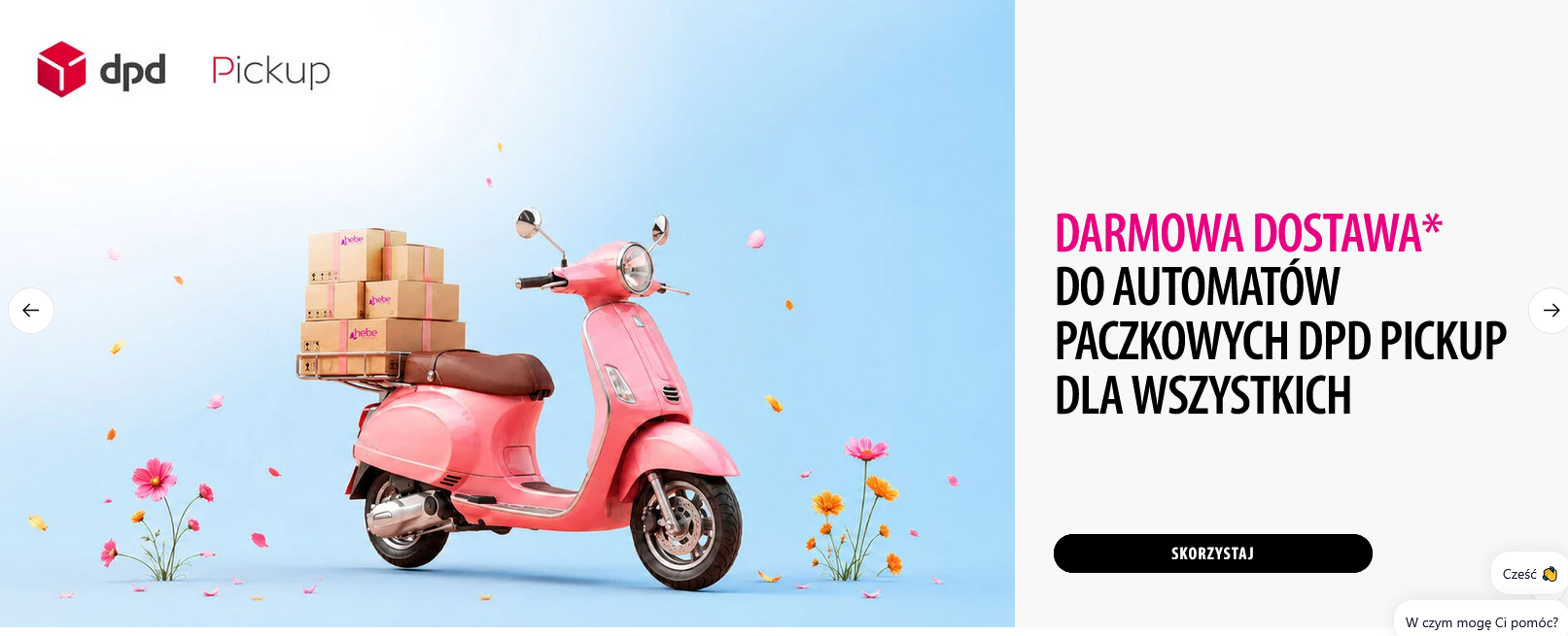 DARMOWA DOSTAWA DO AUTOMATÓW PACZKOWYCH DPD PICKUP DLA WSZYSTKICH - HEBE