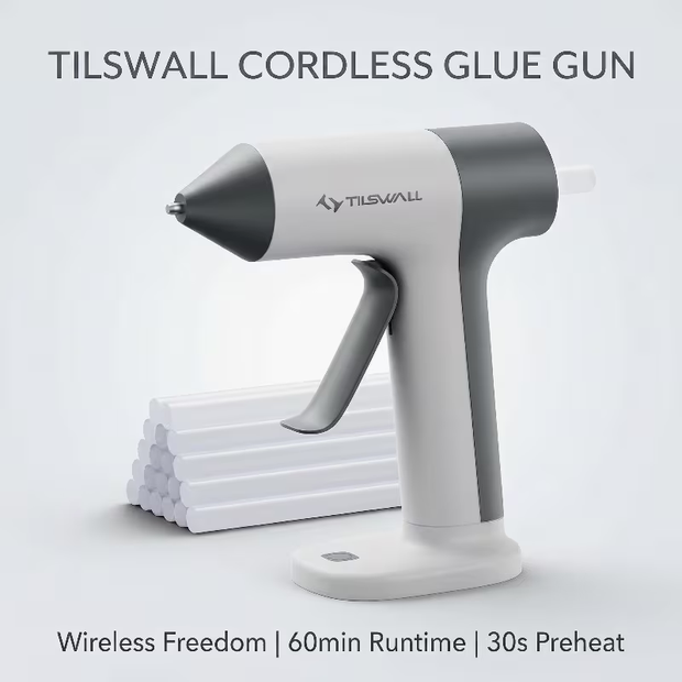 Tilswall Bezprzewodowy pistolet do klejenia na gorąco Temu