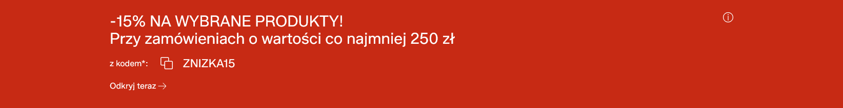 RABAT - 15% na wybrane produkty, MWZ 250 PLN - ZALANDO