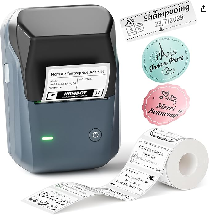 Drukarka etykiet NIIMBOT B1 z automatyczną identyfikacją Amazon
