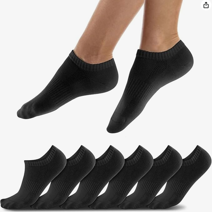 QINCAO Skarpetki do trampek mężczyźni kobiety 6 par Amazon