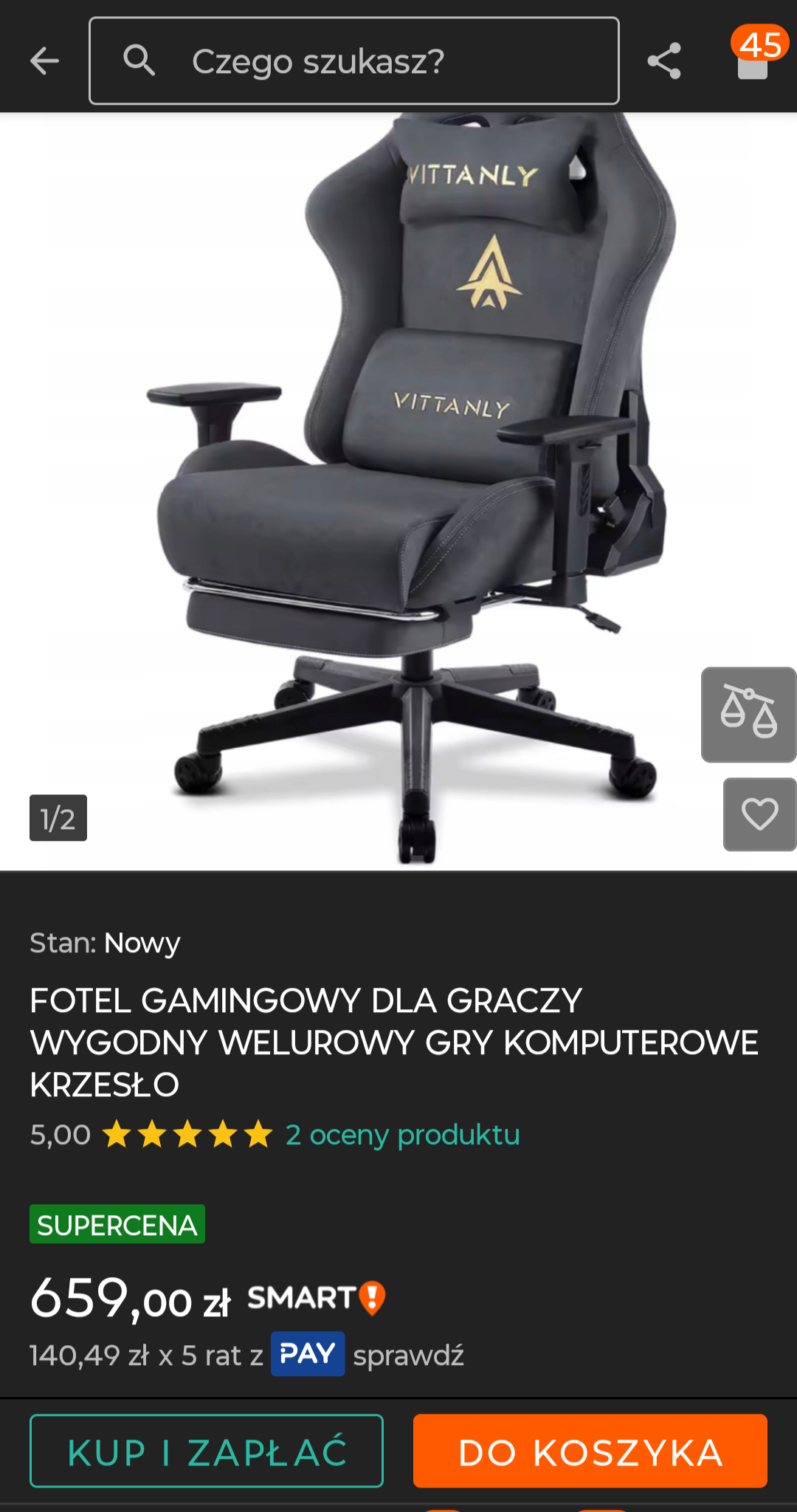 Fotel gamingowy kitinjoy