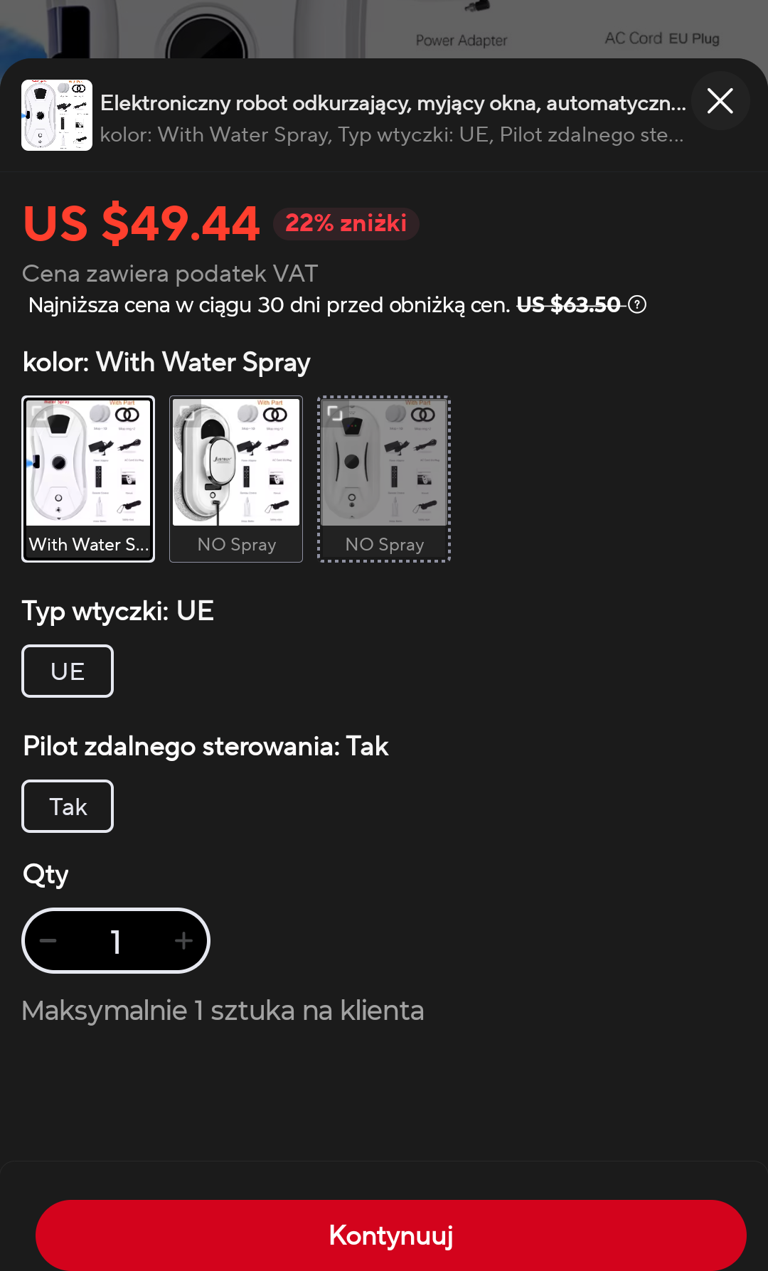 Robot do mycia okien