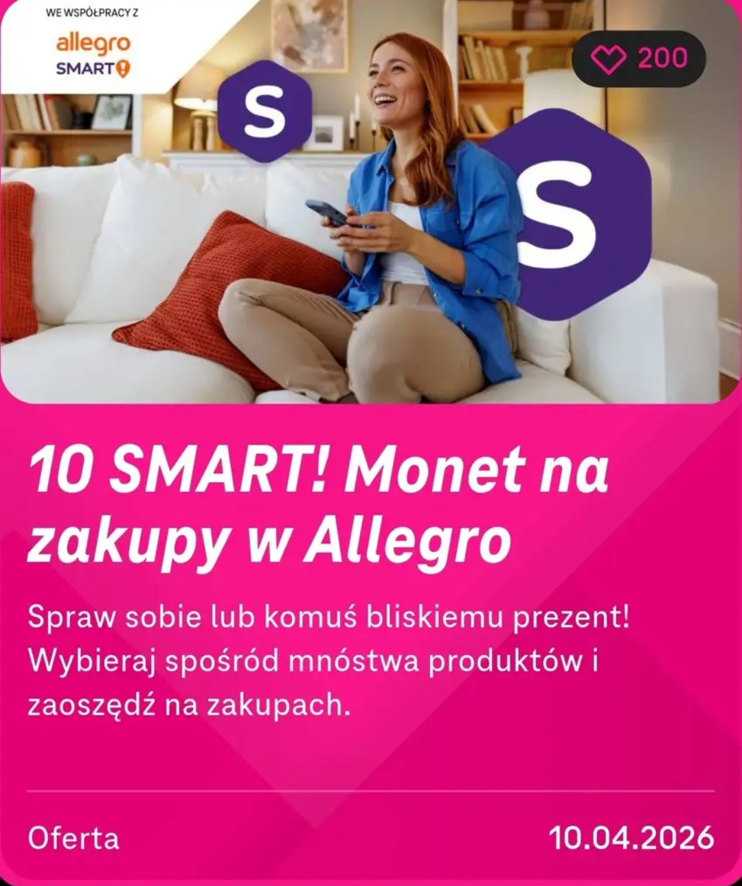 10 SMART! Monet na zakupy w Allegro Sprawdzaj co tydzień - oferta limitowana
