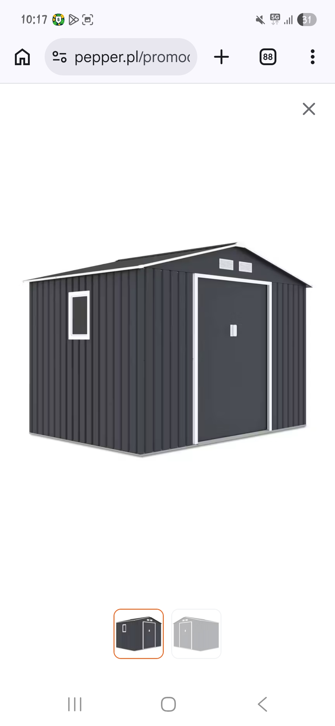 [OBI] Domek ogrodowy metalowy, antracyt, 277 x 191, wys. 202 cm