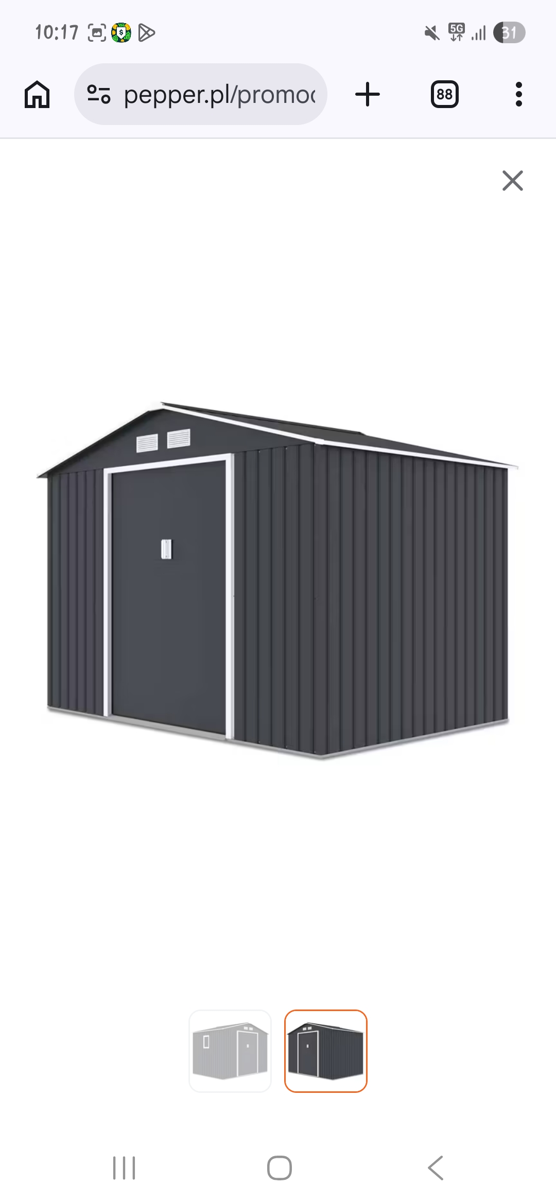 [OBI] Domek ogrodowy metalowy, antracyt, 277 x 191, wys. 202 cm