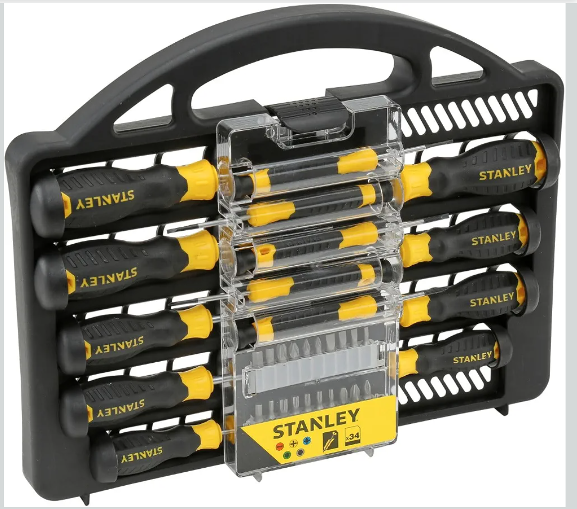 Stanley 34-elementowy Zestawy wkrętaków basic z bitami STHT0-62141