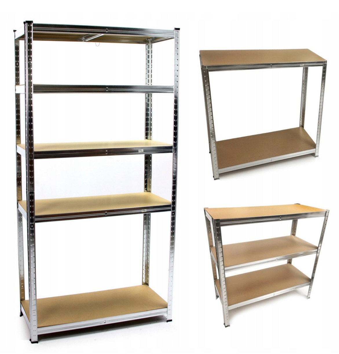 Regał magazynowy metalowy 180 x 90 x 40 cm max 175 kg na półkę