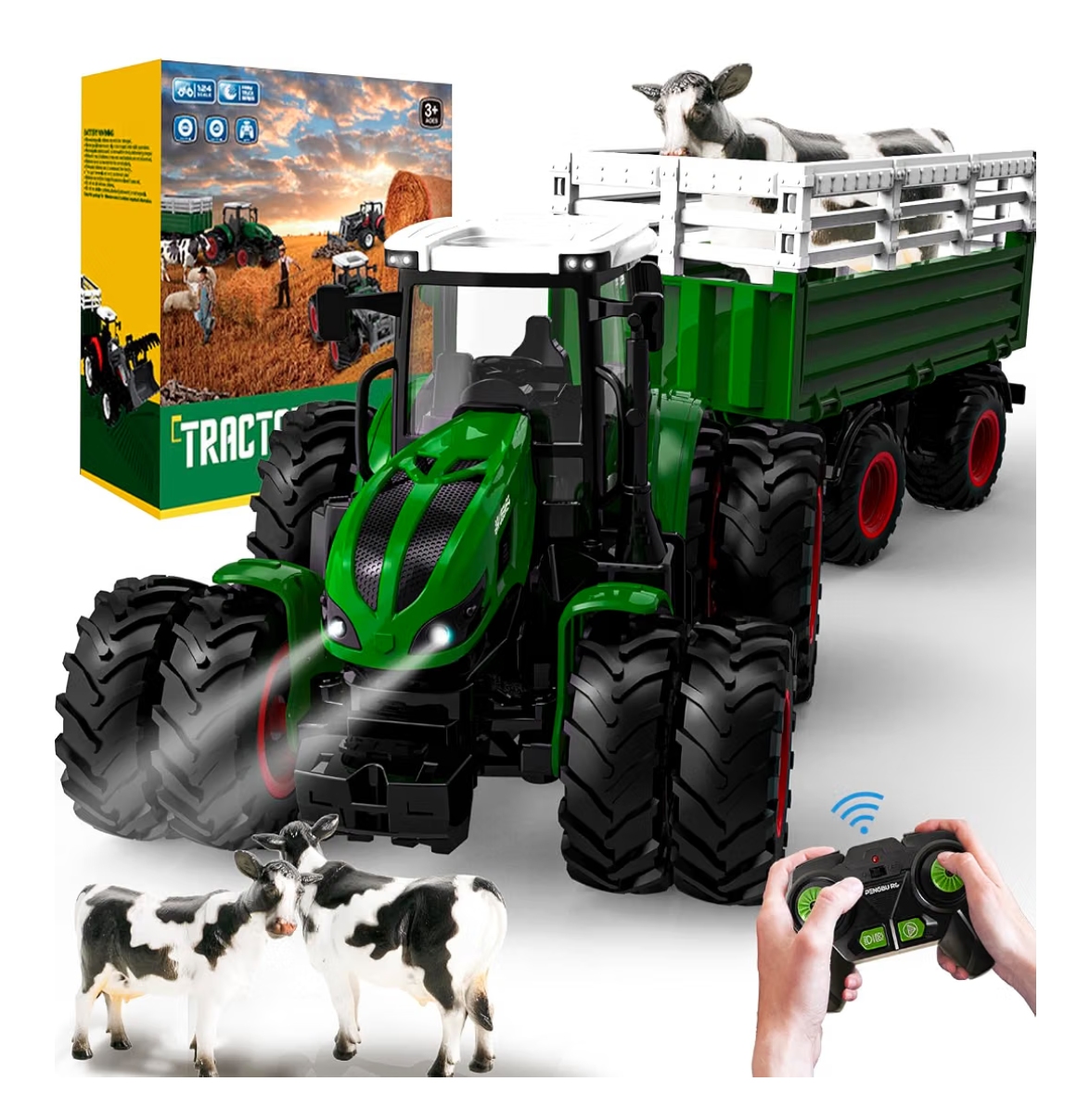 Zdalnie sterowany traktor RC z przyczepą. Inny za 94.61 zł w opisie