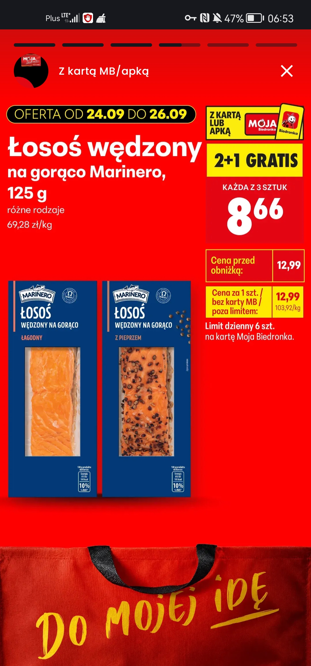 Losos wedzony na goraco Marinero 125g (2+1 Gratis)