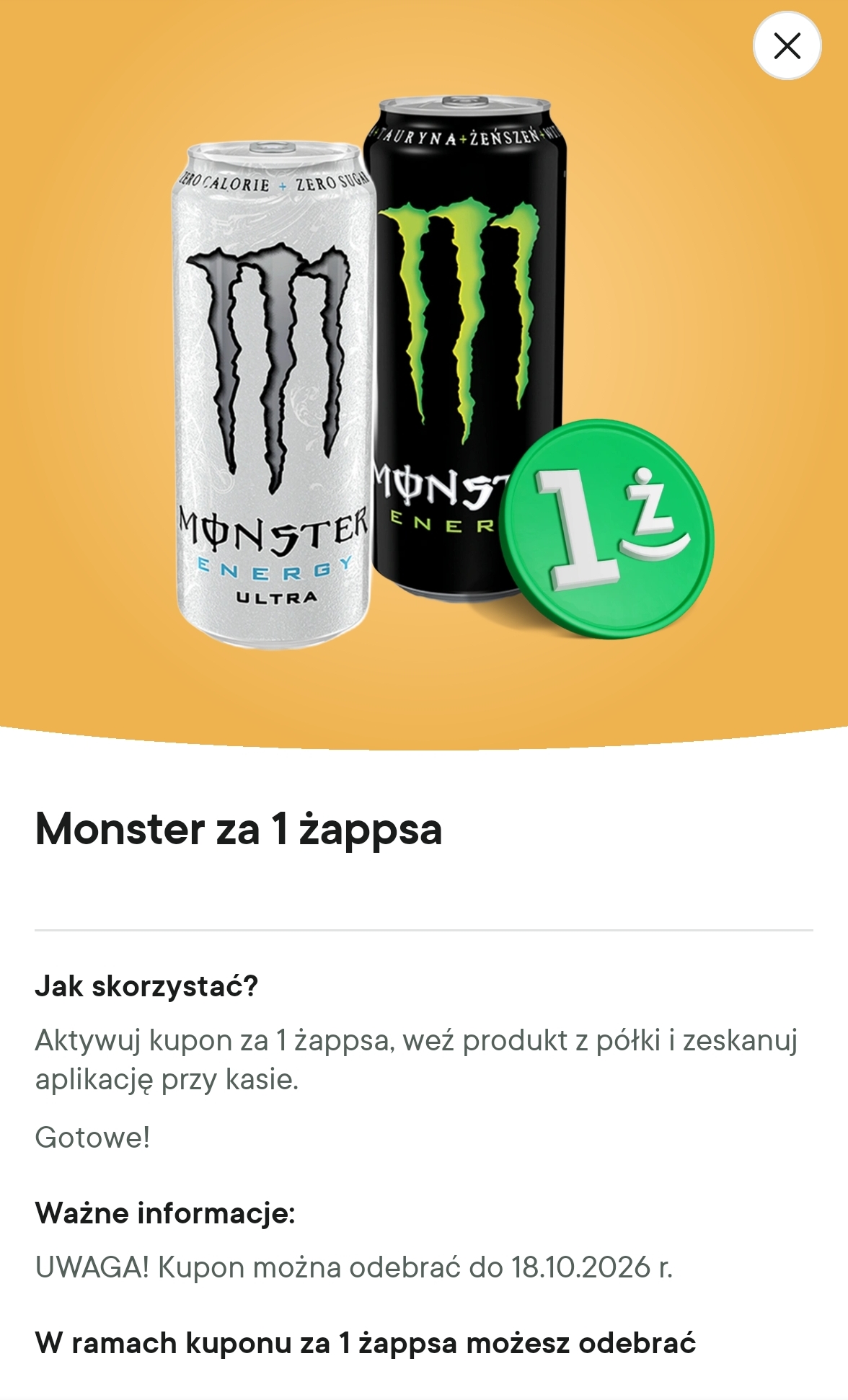Monster za 1 żappsa