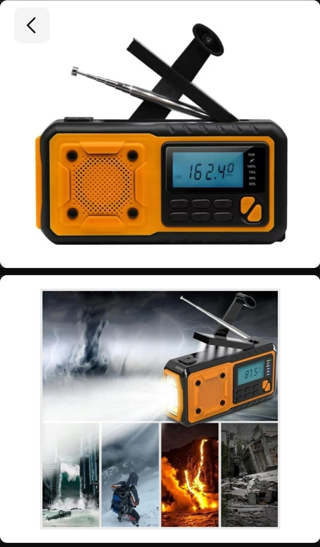 Beline Radio awaryjne AM/FM IPX3 z dynamem latarką powerbankiem i