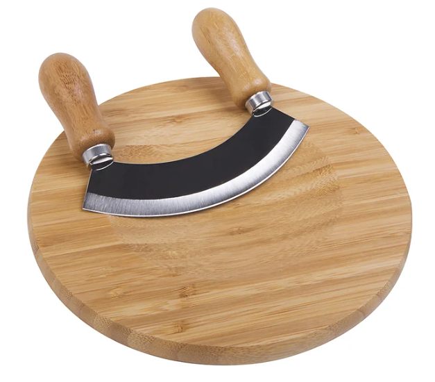 [Black Red White] Siekacz do ziół z deską Tao Bambus 20 cm