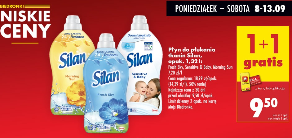 Silan mix zapachów 60 prań 1+1 gratis