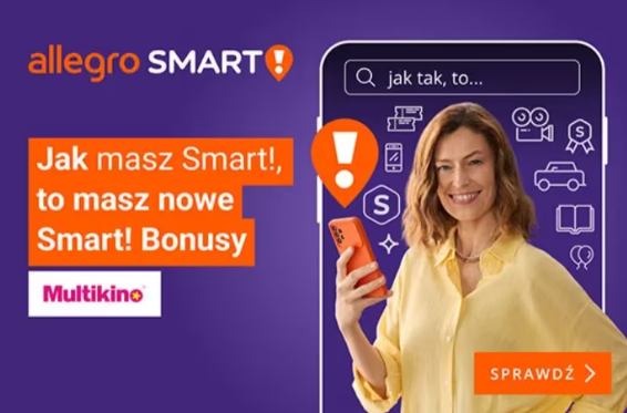 [Allegro] 4 kody zniżkowe po 25% na bilet 2D do Multikina dla każdego klienta Allegro Smart