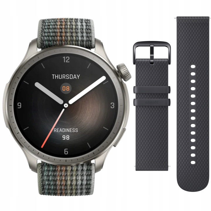 Smartwatch Amazfit Balance Sunset Gray + pasek Starry Black + karta podarunkowa