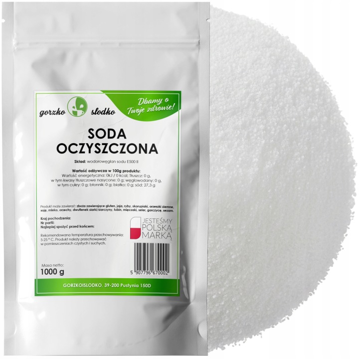 SODA OCZYSZCZONA spożywcza wodorowęglan sodu 1kg