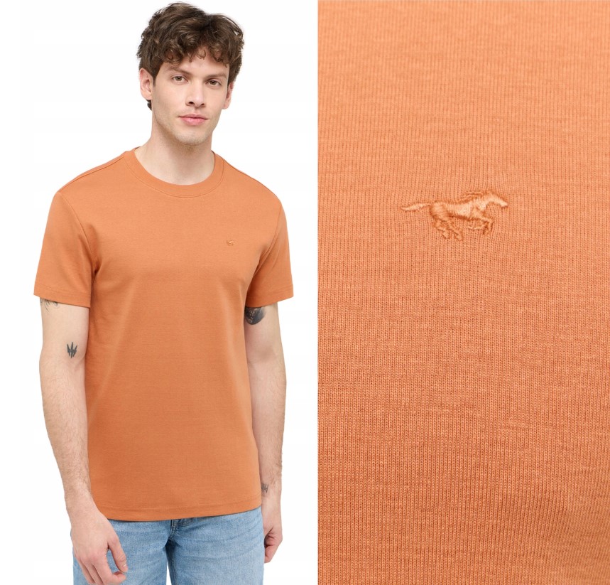 Męski T-SHIRT MUSTANG ALLEN Pomarańczowy