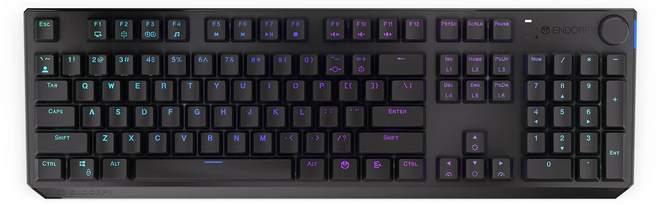 Klawiatura Bezprzewodowa ENDORFY Thock Wireless Brown PBT / Anti-Ghosting z pełnym N-Key Rollover