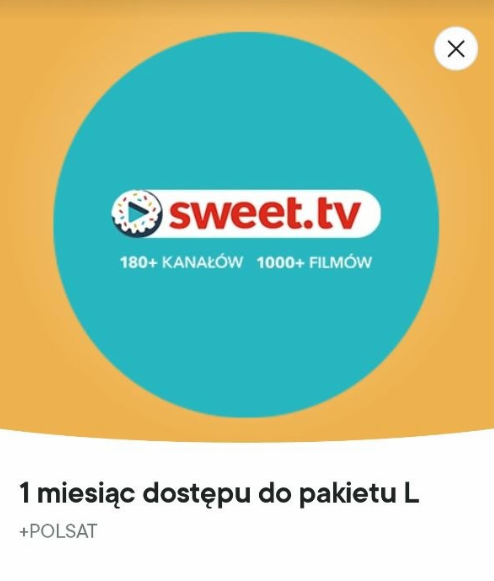[Żabka] W aplikacji kod na 1 miesiąc dostępu do pakietu L +POLSAT za 400 zappsów