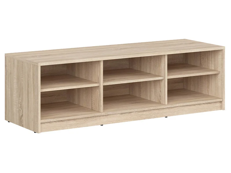 Szafka RTV Nepo Plus 138 cm z półkami dąb sonoma