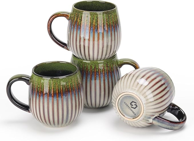 Zestaw ceramicznych kubków do kawy i herbaty 530 ml x4
