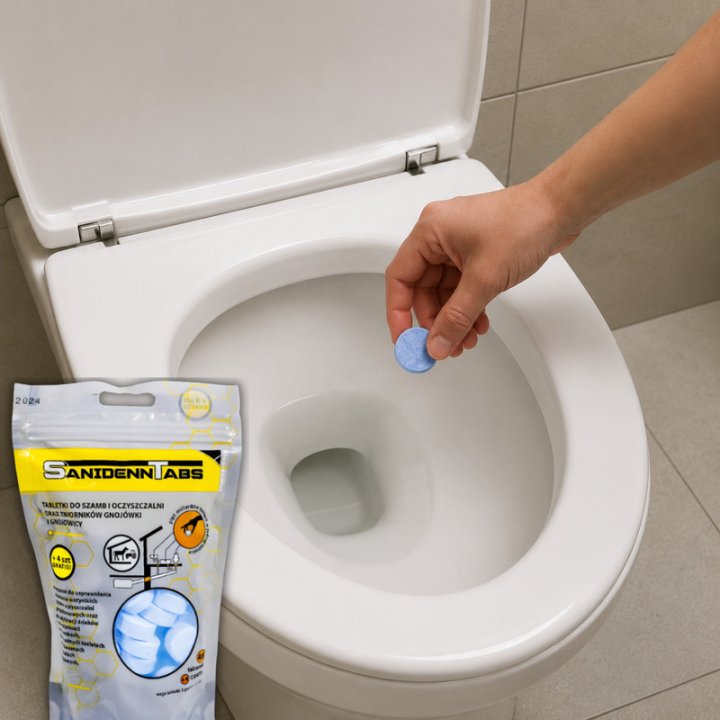 Tabletki do szamba oczyszczalni Na rok 48+4 Gratis Preparat BioBakt Sanidenn