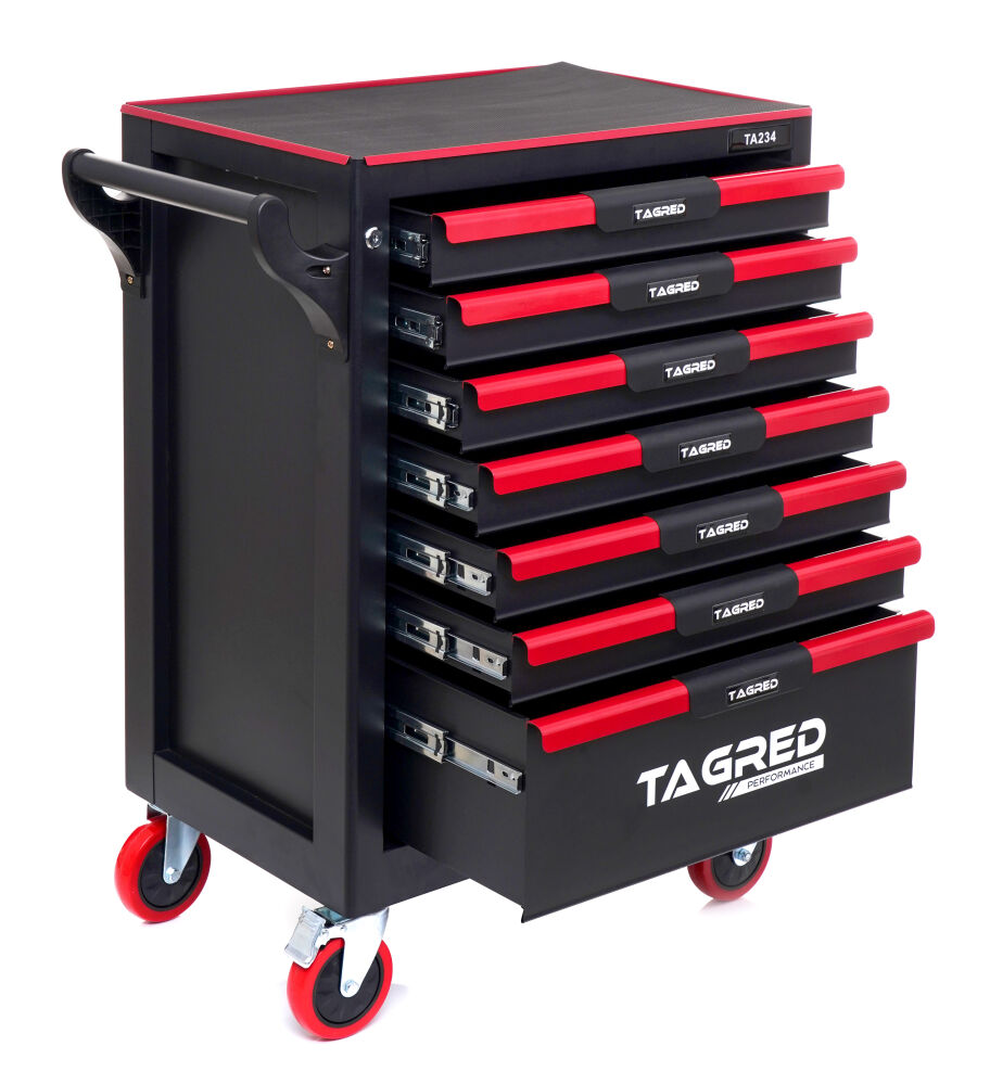 Szafa narzędziowa, wózek warsztatowy TAGRED TA234, 7 szuflad