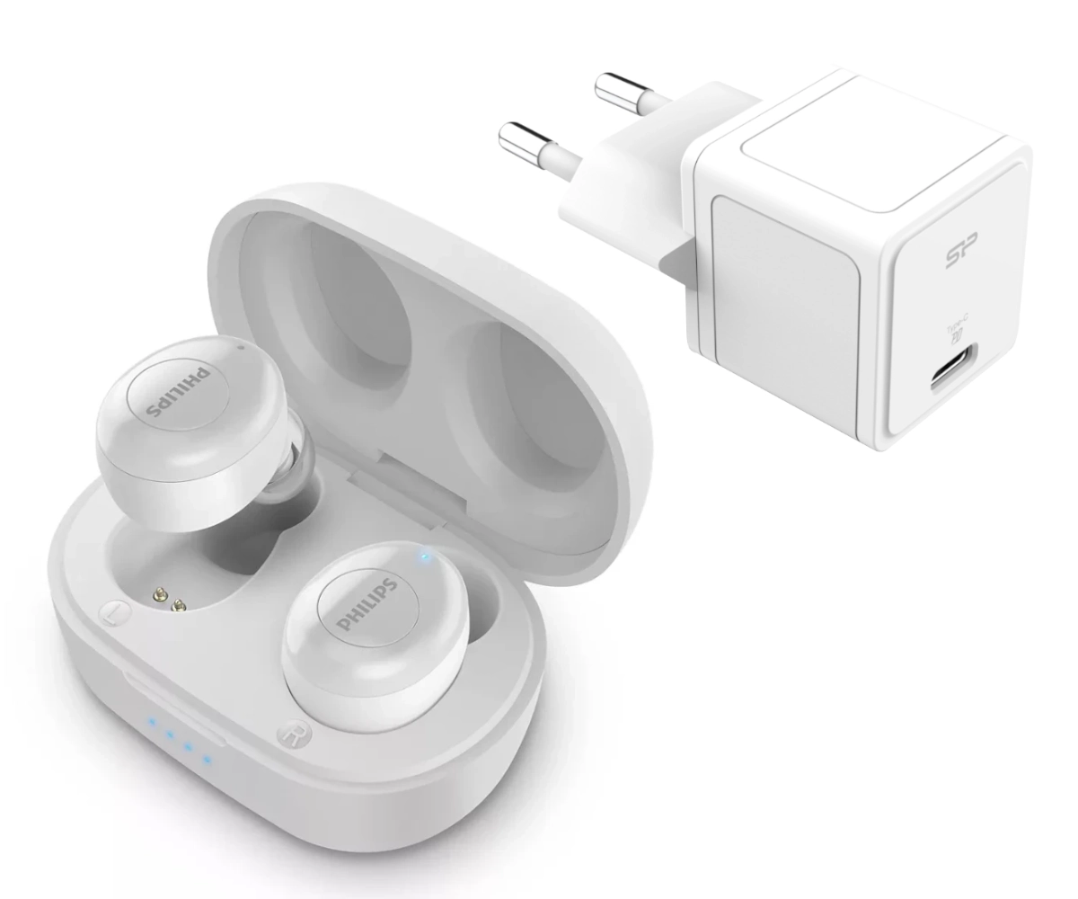 Philips TAT2205WT/00 + Silicon Power Boost Charger QM12