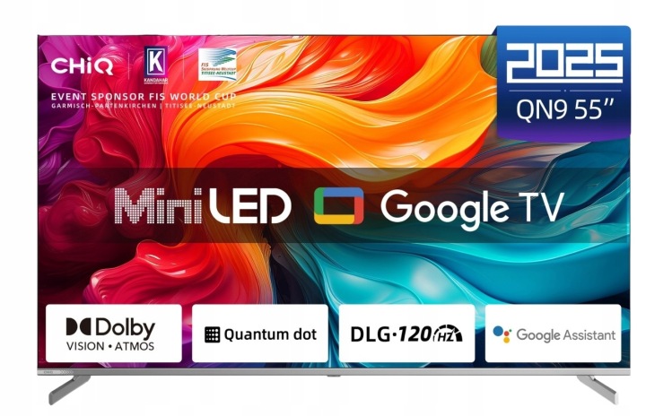 Telewizor CHiQ M55QN9V 55" MiniLED 4K UHD Google TV HDR DVB-T2 Bluetooth