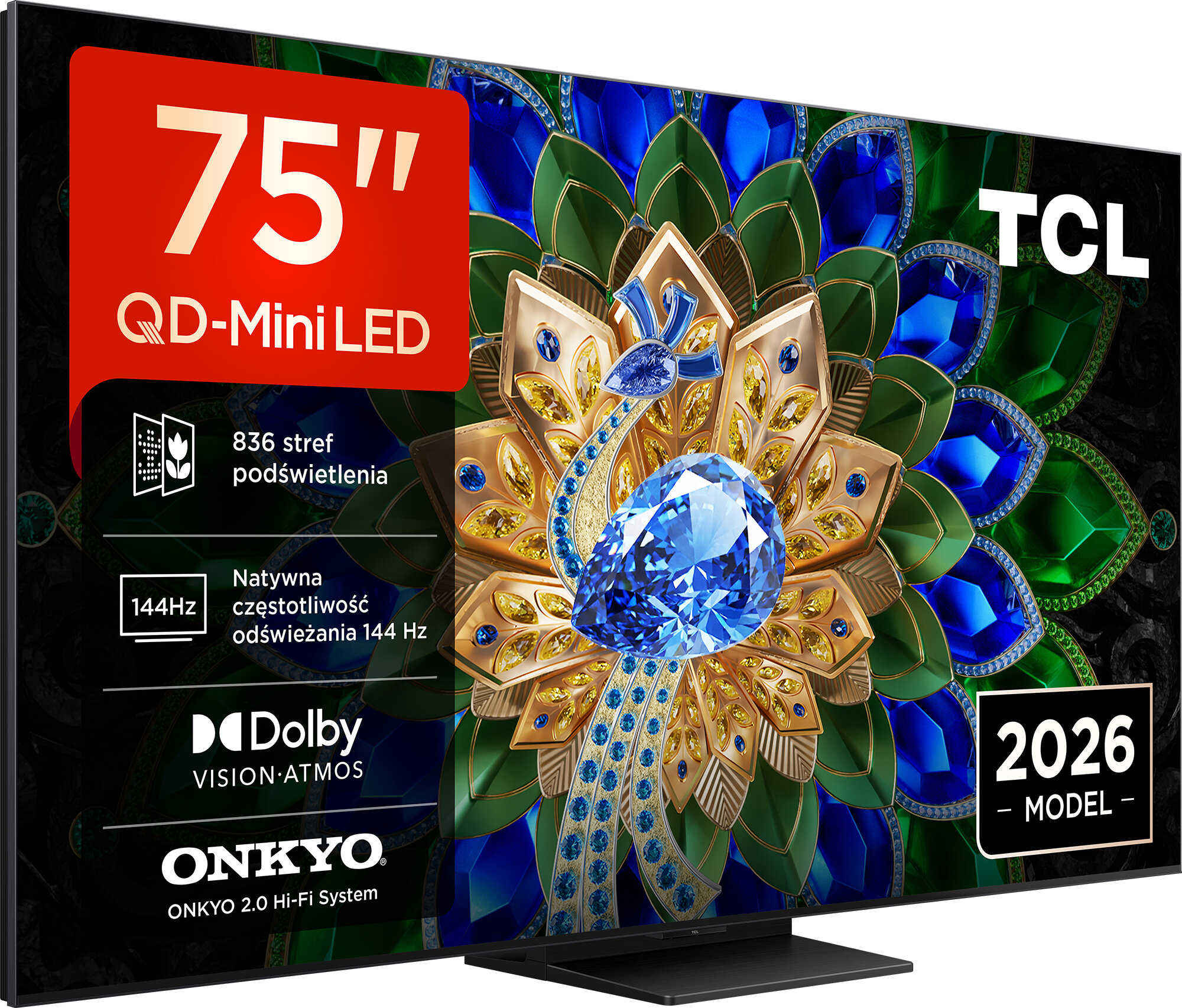 Telewizor TCL 75A400U 75” QD-Mini LED 4K 288 Hz Google TV Dolby Atmos Dolby Vision HDMI 2.1
