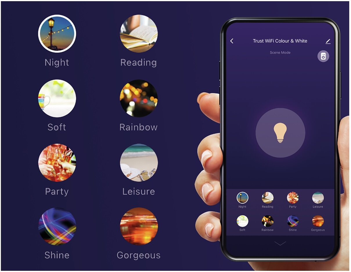 [Media Expert] Inteligentna żarówka LED TRUST 71295 9W B22 Wi-Fi (2 szt.) - tylko w aplikacji Media Expert!