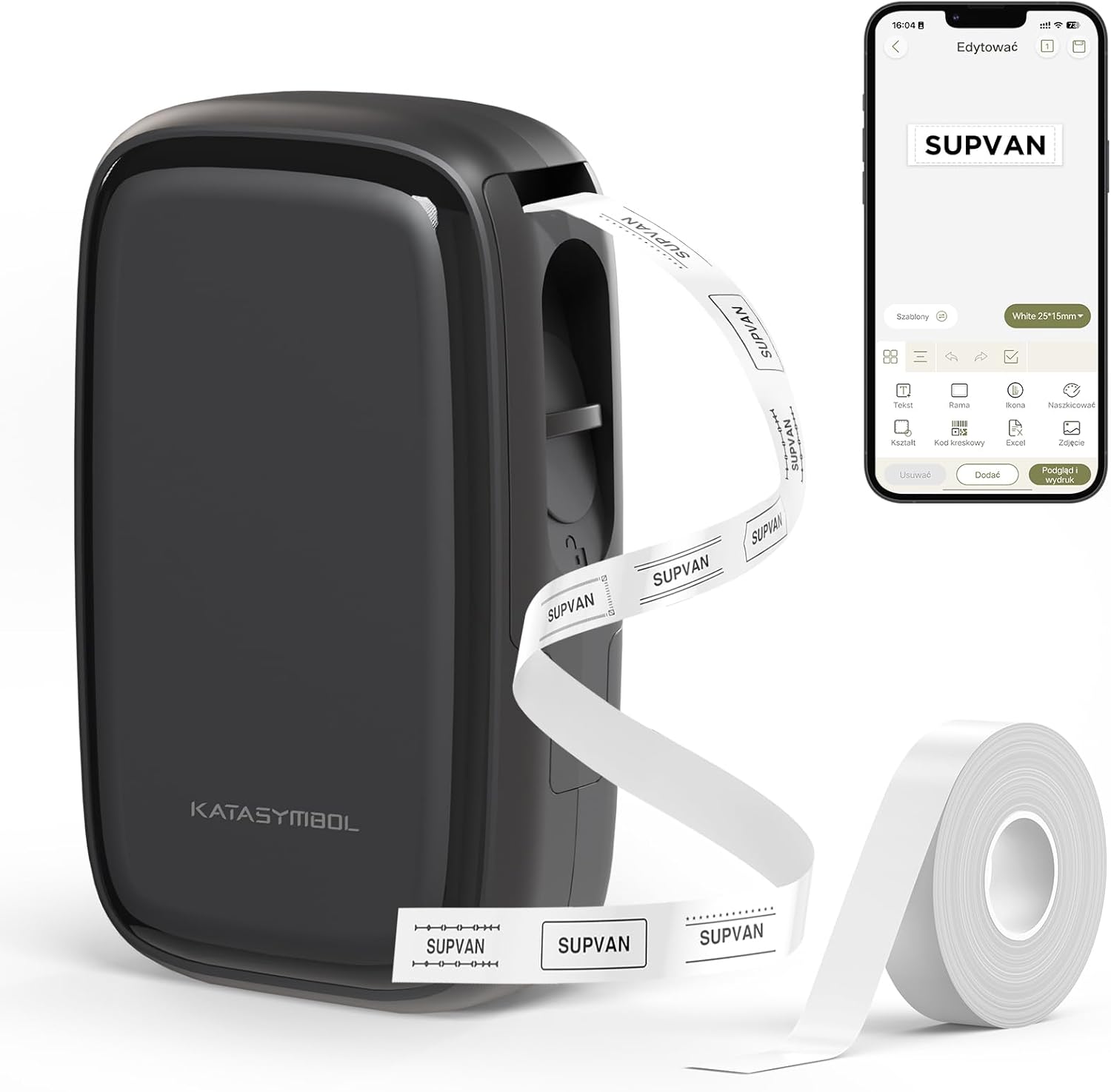 Drukarka etykiet SUPVAN E16 Bluetooth
