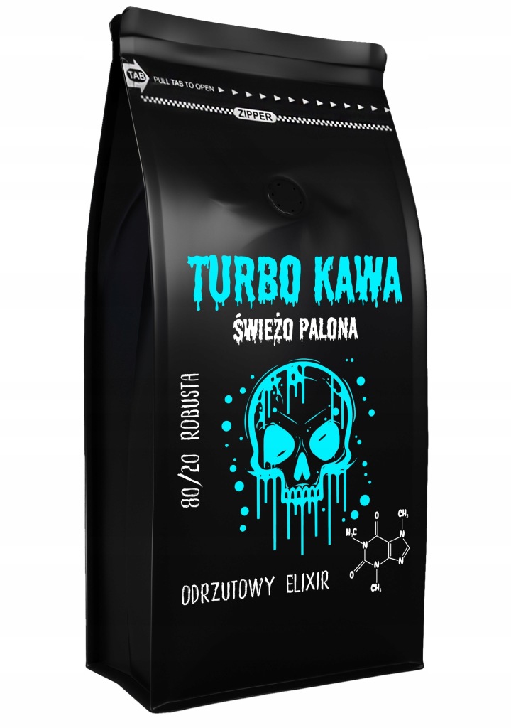 TURBO Kawa ziarnista Do ekspresu 1kg 80/20 Robusta/Arabica ODRZUTOWY ELIXIR