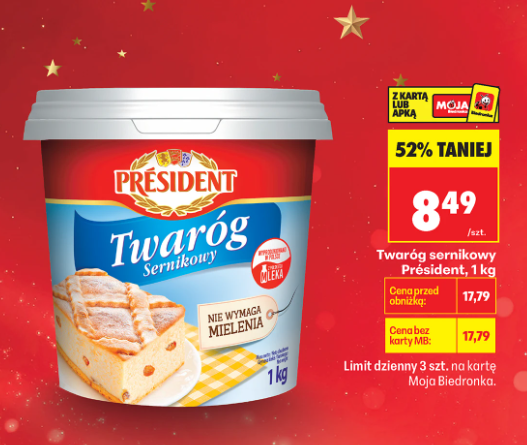 Twaróg sernikowy President 1kg