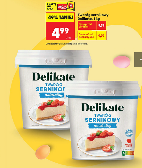 Twaróg sernikowy DELIKATE, 1 KG