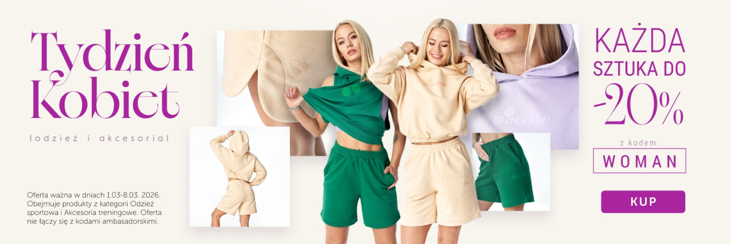 Rabat 20% na odzież i akcesoria