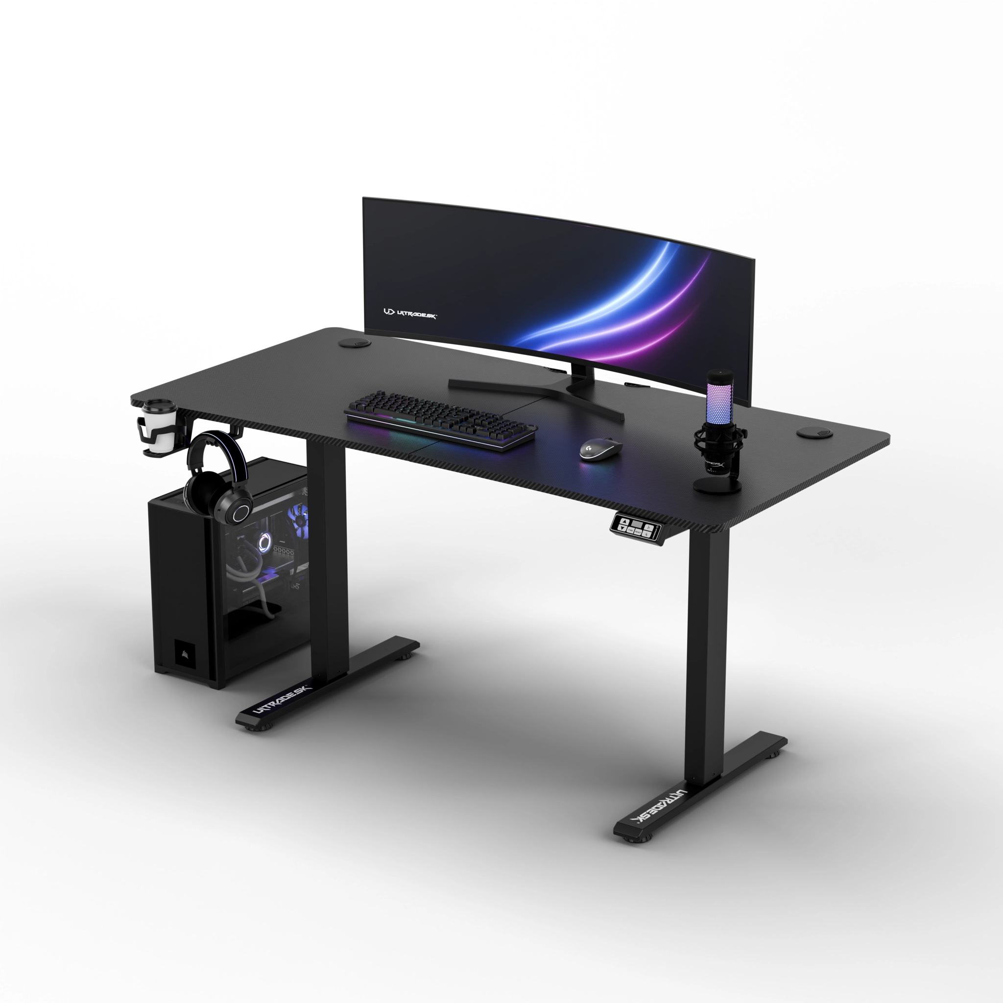 Biurko Ultradesk LEVEL V2 bez podkładki 140cm Regulacja wysokości Czarny