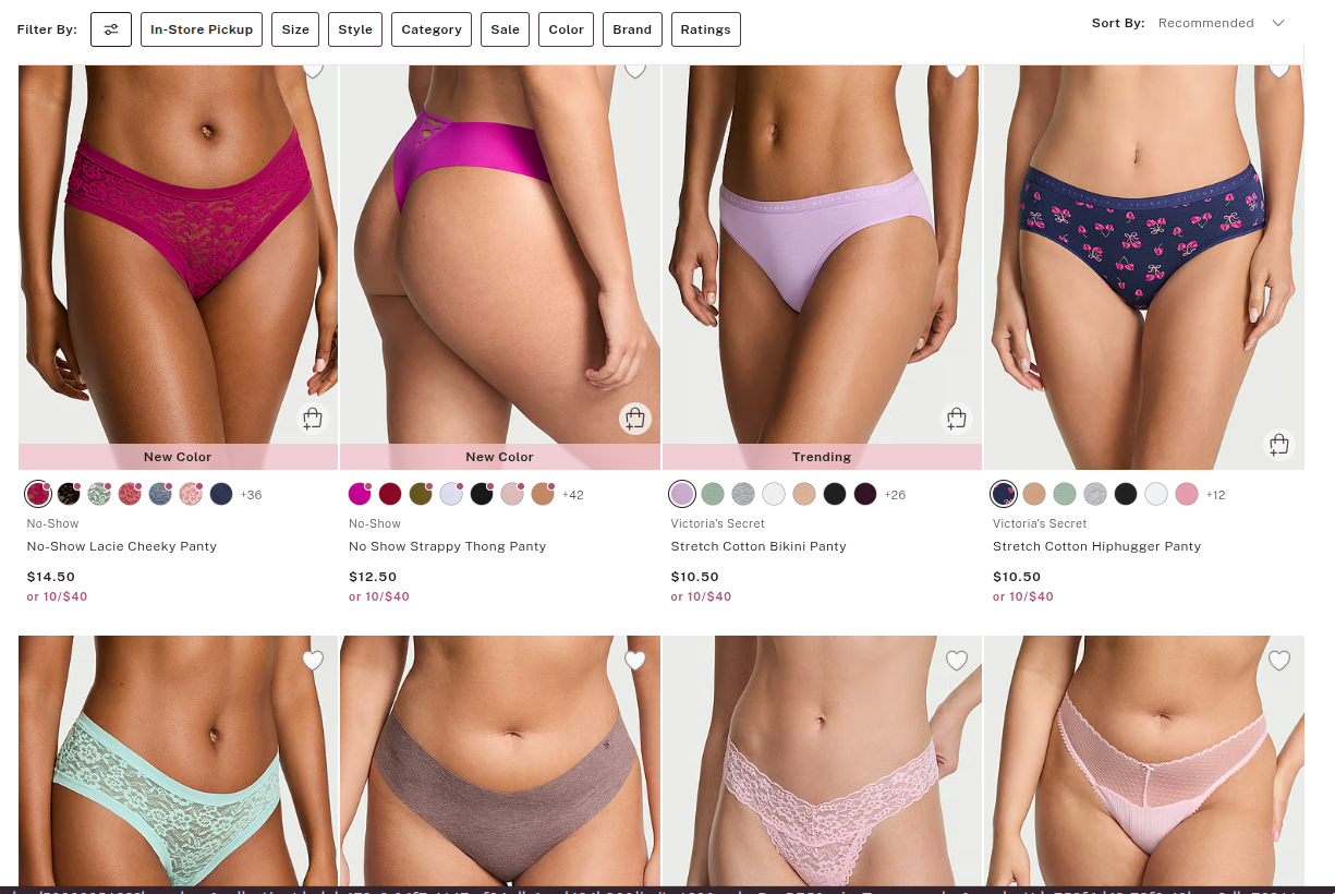 10 par majtek Victoria's Secret za 40$