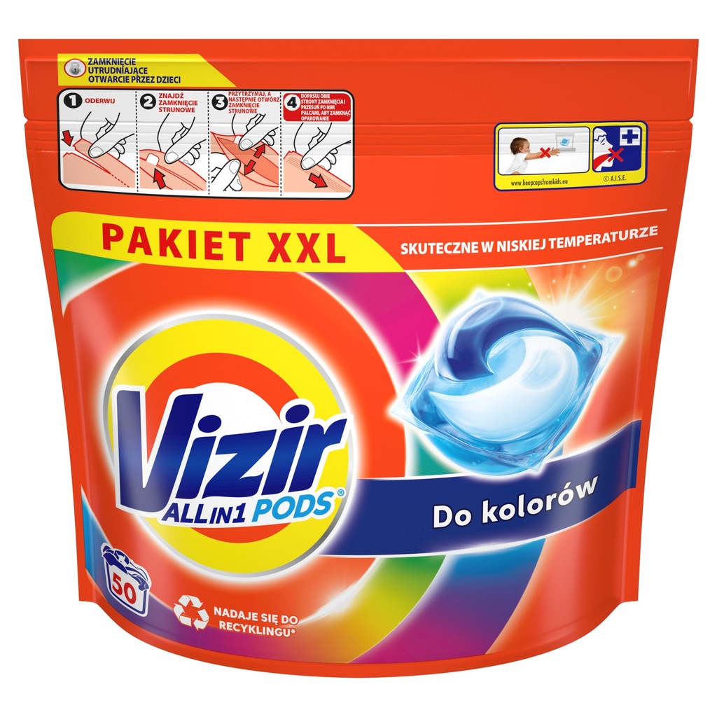Vizir PODS Kapsułki do prania Color 50 szt.