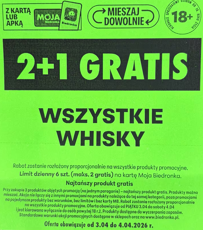 Wszystkie WHiSKY i WÓDKi (2+1 GRATiS) - ofert nie mieszamy