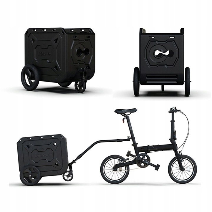 Wielofunkcyjny wózek kempingowy i rowerowy, przyczepka + stolik + krzesełko