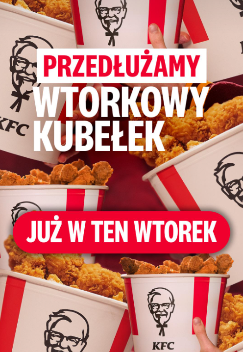 Wtorek z KFC dla wtajemniczonych Wtorkowy kubełek przedłużony